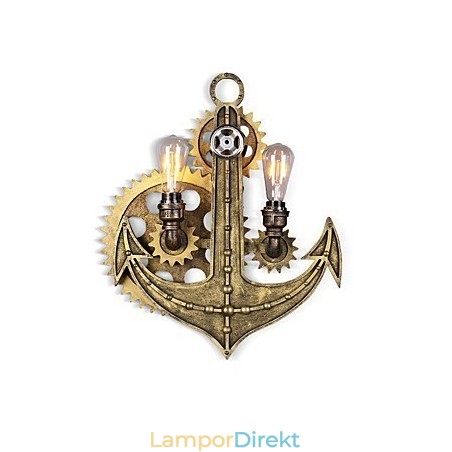 Vintage Industriella Vägglampor Trä Gear Form Kreativa Vridbara Lampor Restaurang Cafe Bar Dekorationsbelysning