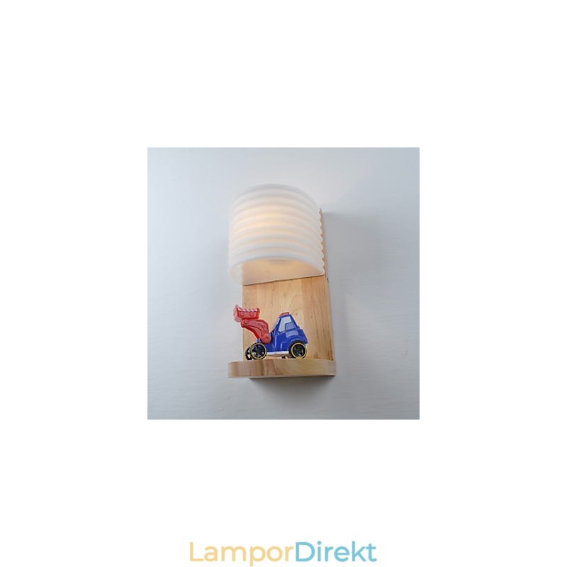 Enkel Vägglampa Sängbordslampa Med Glasskärm Och Massivt Trä För Sovrumsbyrå Vardagsrum Babyrum College Sovsal Soffbord Bokhyllor