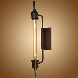 Vintage Industriell Vindjärn Klädaffär Bar Kafé Edison Flute Vägglampa