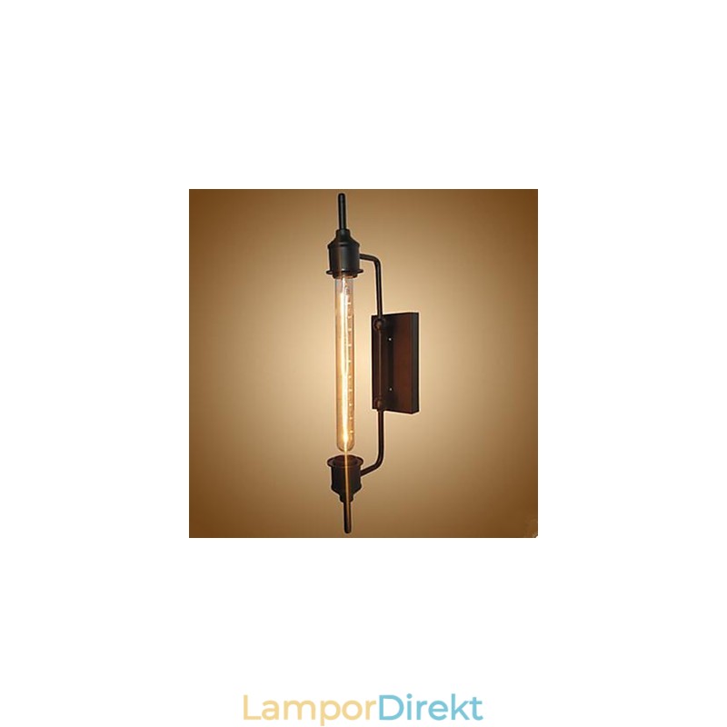 Vintage Industriell Vindjärn Klädaffär Bar Kafé Edison Flute Vägglampa