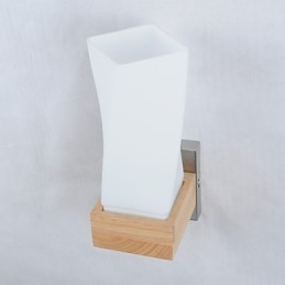 Enkel Vägglampa Sängbordslampa Med Glasskärm Och Massivt Trä För Sovrumsbyrå Vardagsrum Babyrum College Sovsal Soffbord Bokhyllor