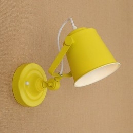 Målat Stål Vägglampa Stum Svart Amerikansk Kaffe Dekoration Retro Väggljus Ljussabel Lampa På Vägg