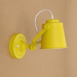 Målat Stål Vägglampa Stum Svart Amerikansk Kaffe Dekoration Retro Väggljus Ljussabel Lampa På Vägg