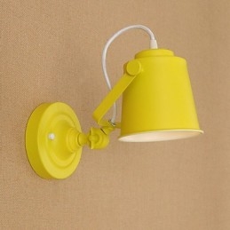 Målat Stål Vägglampa Stum Svart Amerikansk Kaffe Dekoration Retro Väggljus Ljussabel Lampa På Vägg