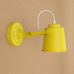 Målat Stål Vägglampa Stum Svart Amerikansk Kaffe Dekoration Retro Väggljus Ljussabel Lampa På Vägg