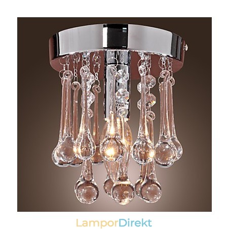 Modern Och Modern Crystal Mini Style Chrome Flush Mount Modern Och Modern Crystal Mini Style Chrome Flush Mount