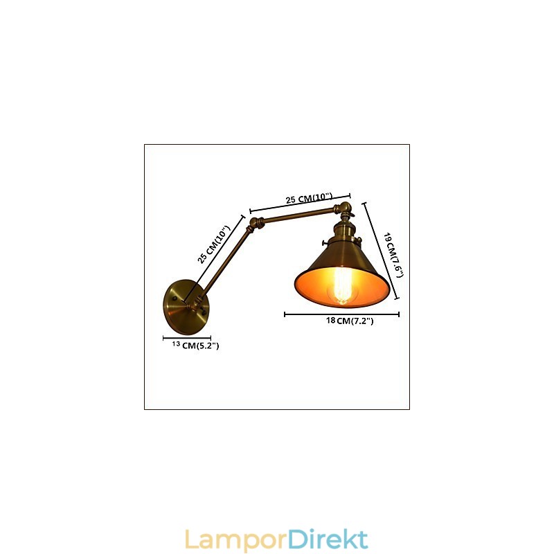 Vägglampa Vägglampor Väggjärn Vägglampa Stum Svart Ljussabel Lampa På Vägg