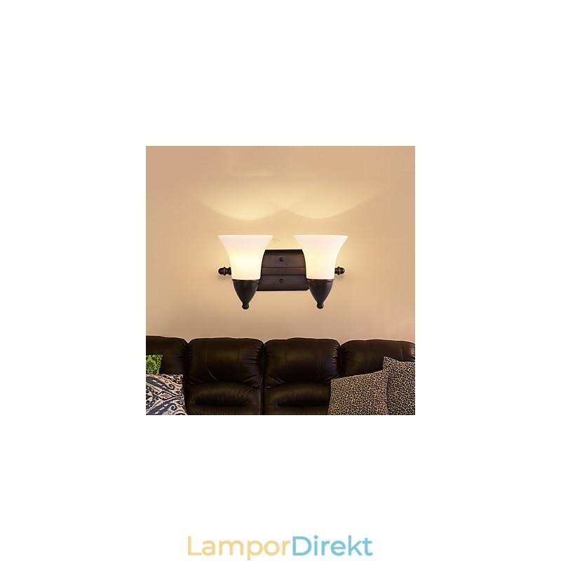 Rustik Lodge Black Oxide Finish Funktion För Ögonskydd Ambient Light Wall Sconces Wall Light