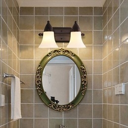 Rustik Lodge Black Oxide Finish Funktion För Ögonskydd Ambient Light Wall Sconces Wall Light