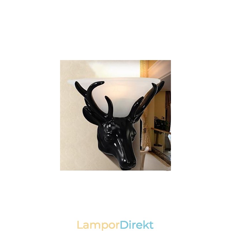 Samtida Och Kontrakterad Rådjurshuvud Vägglampa Mode Kreativ Vägglampa För Vardagsrum Sovrum