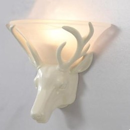 Samtida Och Kontrakterad Rådjurshuvud Vägglampa Mode Kreativ Vägglampa För Vardagsrum Sovrum
