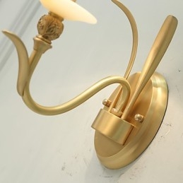 Enkel Country Traditionell Klassisk Mässing Funktion För Mini Style Uplight Vägglampor Vägglampor