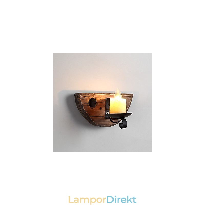 Rustik Lodge Målningsfunktion För Mini Style Uplight Vägglampor Vägglampa
