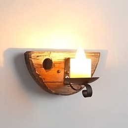 Rustik Lodge Målningsfunktion För Mini Style Uplight Vägglampor Vägglampa