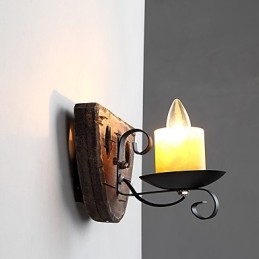 Rustik Lodge Målningsfunktion För Mini Style Uplight Vägglampor Vägglampa
