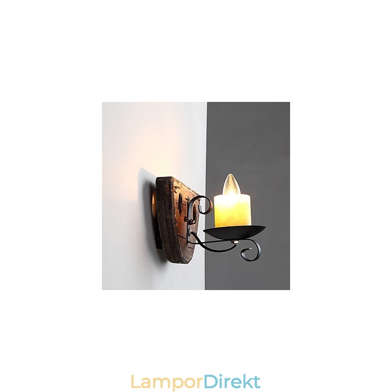 Rustik Lodge Målningsfunktion För Mini Style Uplight Vägglampor Vägglampa