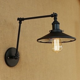 Country Retro Målningsfunktion För Svängarm Ambient Ljus Svängarmsbelysning Vägglampa