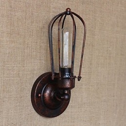 Enkel Vintage Country Retro Elektroplåtfunktion För Mini Style Ambient Light Wall Sconces
