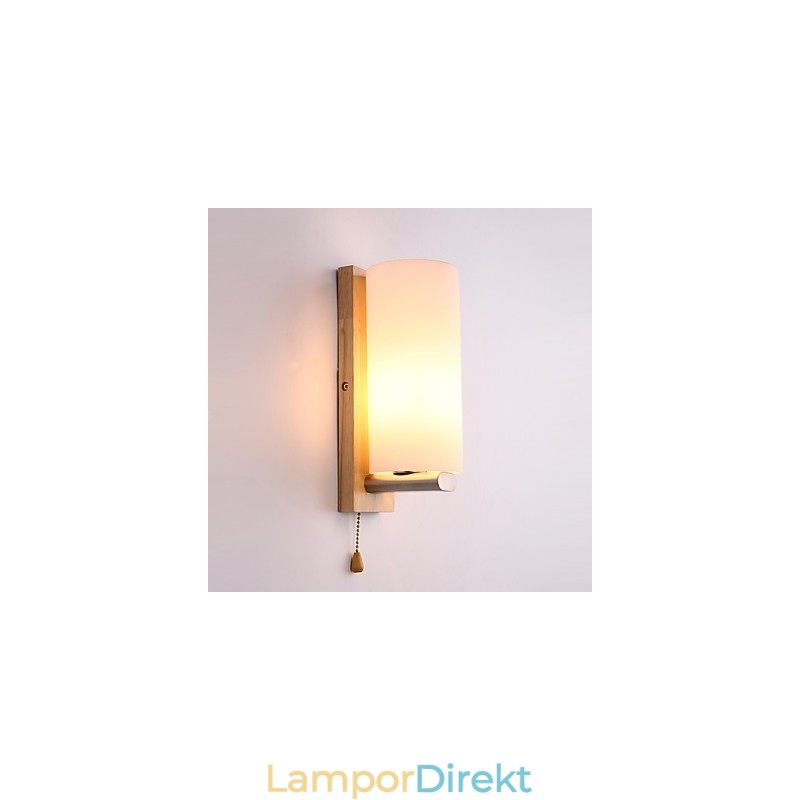 Nyhet Country Feature För Mini Style Ögonskydd Omgivningsljus Vägglampor Vägglampa Ved Trä Sovrum Sänglampa