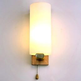 Nyhet Country Feature För Mini Style Ögonskydd Omgivningsljus Vägglampor Vägglampa Ved Trä Sovrum Sänglampa