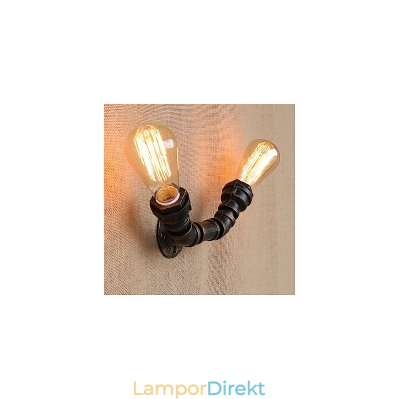 Nostalgi Enkel Vattenpipa Dekorativ Liten Vägglampa Vägglampa