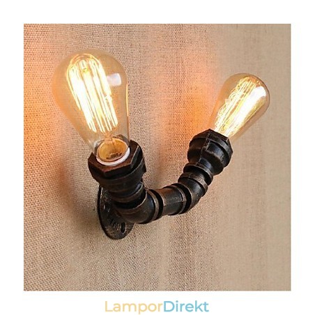 Nostalgi Enkel Vattenpipa Dekorativ Liten Vägglampa Vägglampa Nostalgi Enkel Vattenpipa Dekorativ Liten Vägglampa Vägglampa
