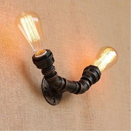Nostalgi Enkel Vattenpipa Dekorativ Liten Vägglampa Vägglampa