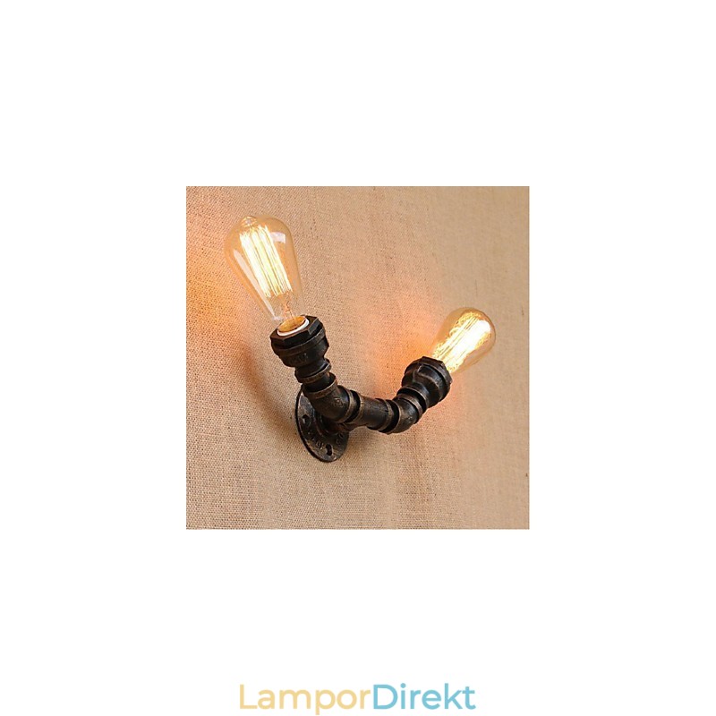 Nostalgi Enkel Vattenpipa Dekorativ Liten Vägglampa Vägglampa