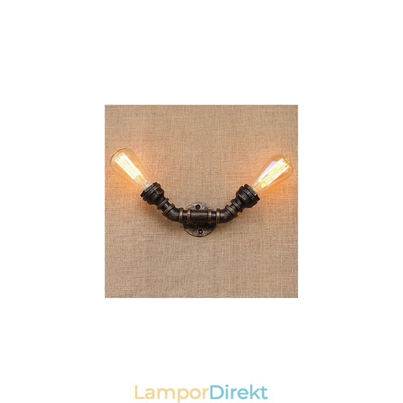 Nostalgi Enkel Vattenpipa Dekorativ Liten Vägglampa Vägglampa