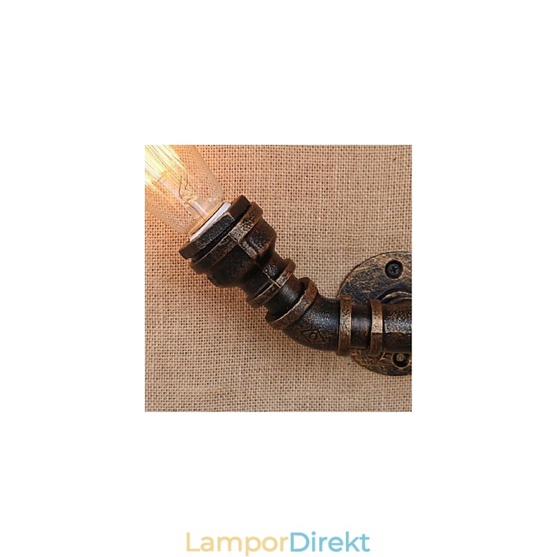 Nostalgi Enkel Vattenpipa Dekorativ Liten Vägglampa Vägglampa
