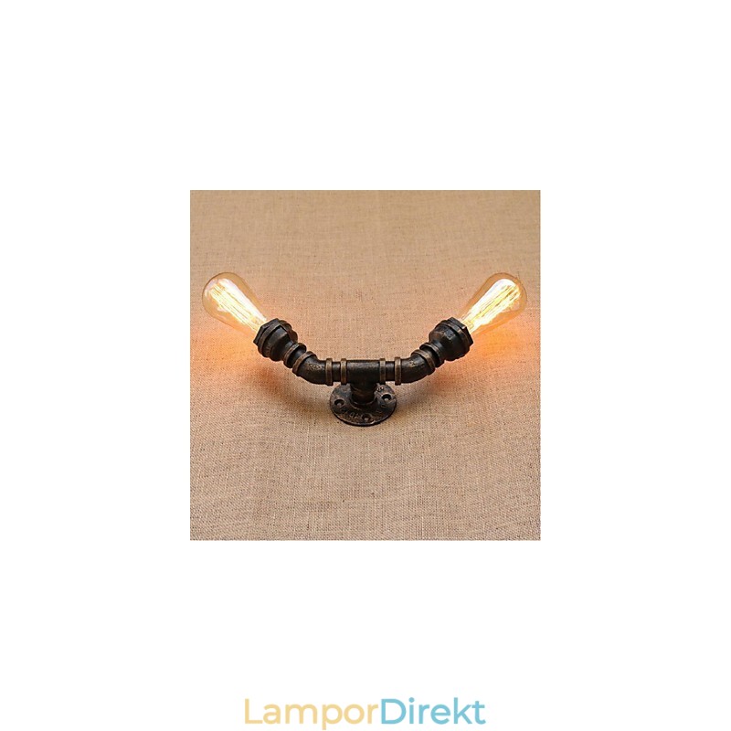 Nostalgi Enkel Vattenpipa Dekorativ Liten Vägglampa Vägglampa