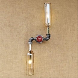 Rustik Lodge Mässing Funktion För Ambient Light Wall Sconces Wall Light Amber