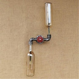 Rustik Lodge Mässing Funktion För Ambient Light Wall Sconces Wall Light Amber