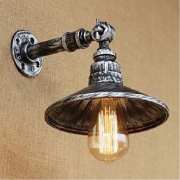 Industrial Style Nordic Water Pipe Vägglampa Vägglampa Silver