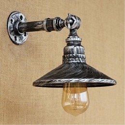 Industrial Style Nordic Water Pipe Vägglampa Vägglampa Silver