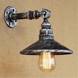 Industrial Style Nordic Water Pipe Vägglampa Vägglampa Silver