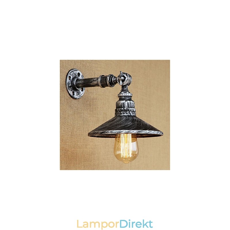 Industrial Style Nordic Water Pipe Vägglampa Vägglampa Silver