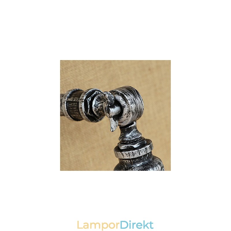 Industrial Style Nordic Water Pipe Vägglampa Vägglampa Silver