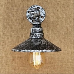 Industrial Style Nordic Water Pipe Vägglampa Vägglampa Silver