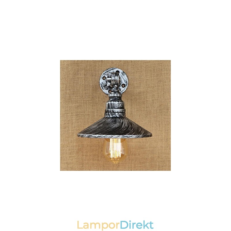 Industrial Style Nordic Water Pipe Vägglampa Vägglampa Silver