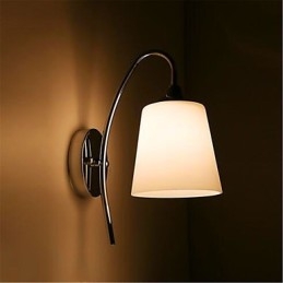 Modern Minimalistisk Glas Sänggång Hotellrum Vägglampa