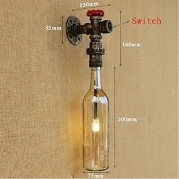 Amber Vatten Vägglampa Med Switch Vägglampa