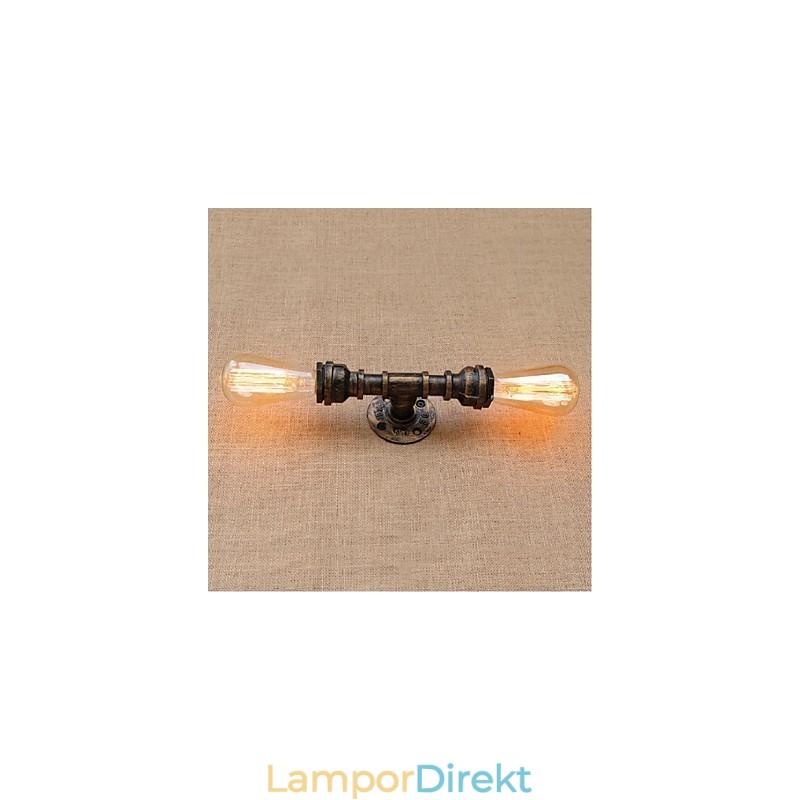 Nostalgi Enkel Vattenpipa Dekorativ Liten Vägglampa Vägglampa