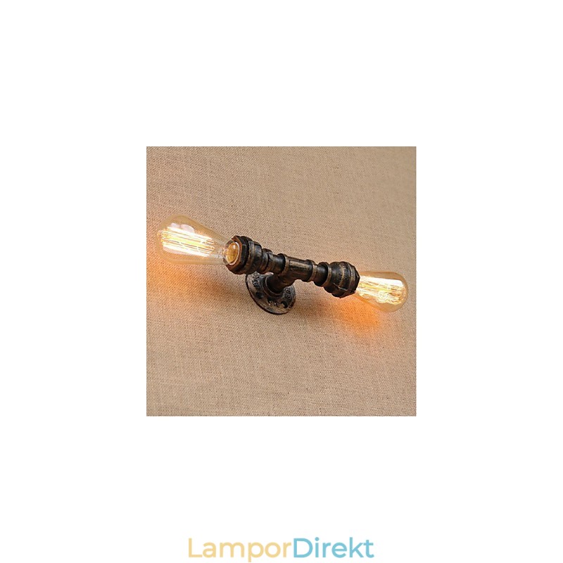 Nostalgi Enkel Vattenpipa Dekorativ Liten Vägglampa Vägglampa