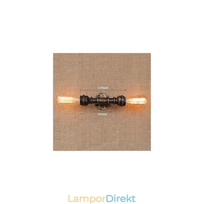Nostalgi Enkel Vattenpipa Dekorativ Liten Vägglampa Vägglampa