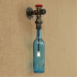 Väggbrytare Med Vattenrör Flaska Vägglampa