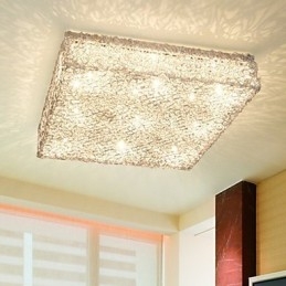 Flush Mount Lights Undersektion Kontroll Ljuskälla Crystal Metal Fashion Modern Classic