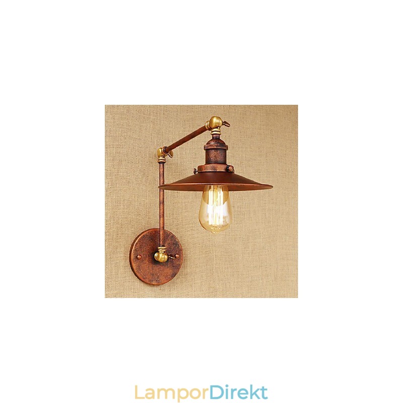 Lång Arm Halvrostig Industriell Retro Nostalgisk Infällbar Vägglampa Vägglampor