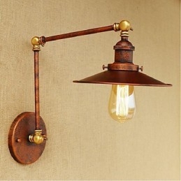 Lång Arm Halvrostig Industriell Retro Nostalgisk Infällbar Vägglampa Vägglampor