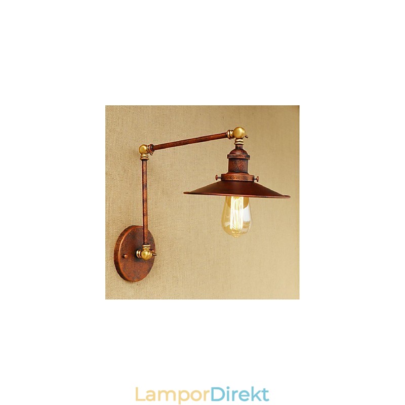 Lång Arm Halvrostig Industriell Retro Nostalgisk Infällbar Vägglampa Vägglampor